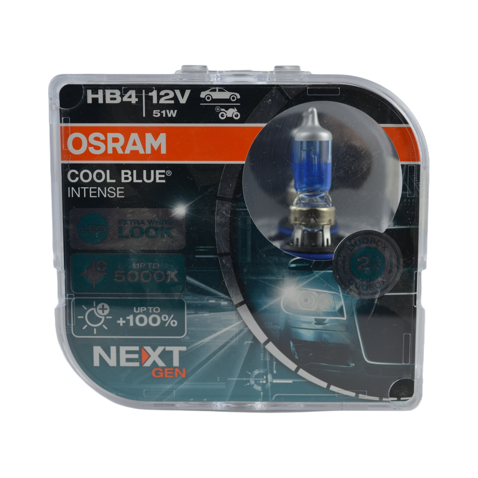 лампа галогеновая HB4 OSRAM CoolBlueIntense +100% 5000K 9006CBN-HCB