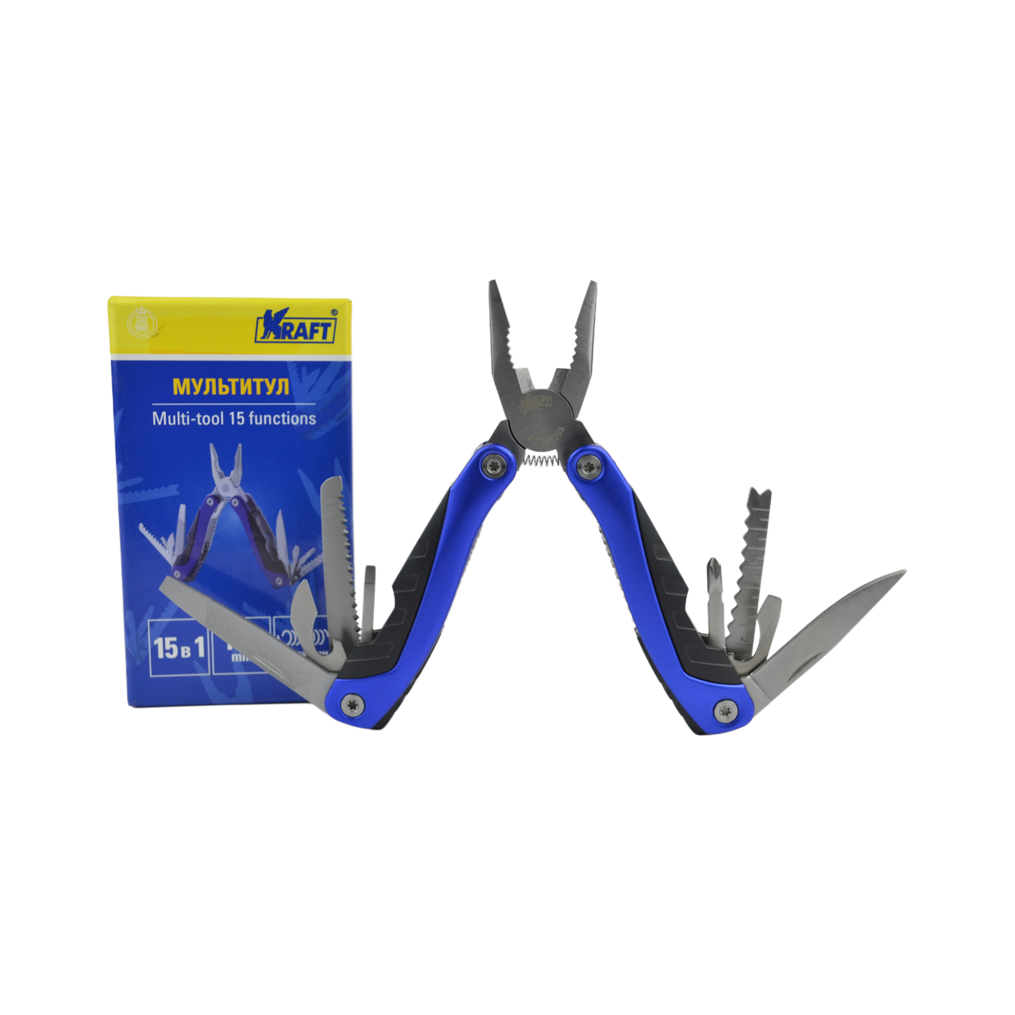 мультитул 15 функций 160мм KRAFT 705203 