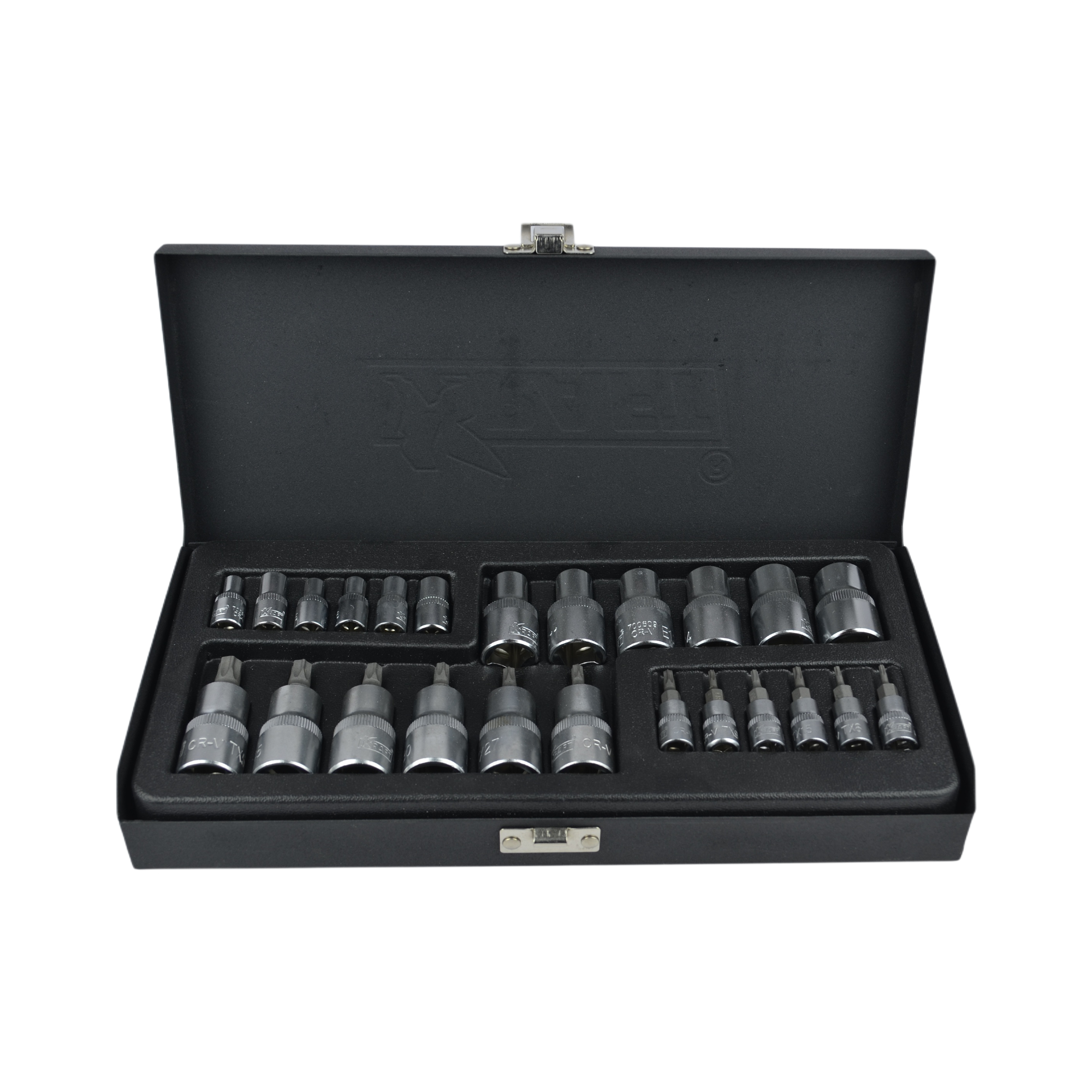 набор головок 1/2 и 1/4 и насадок со вставками 24 предм. KRAFT 700685