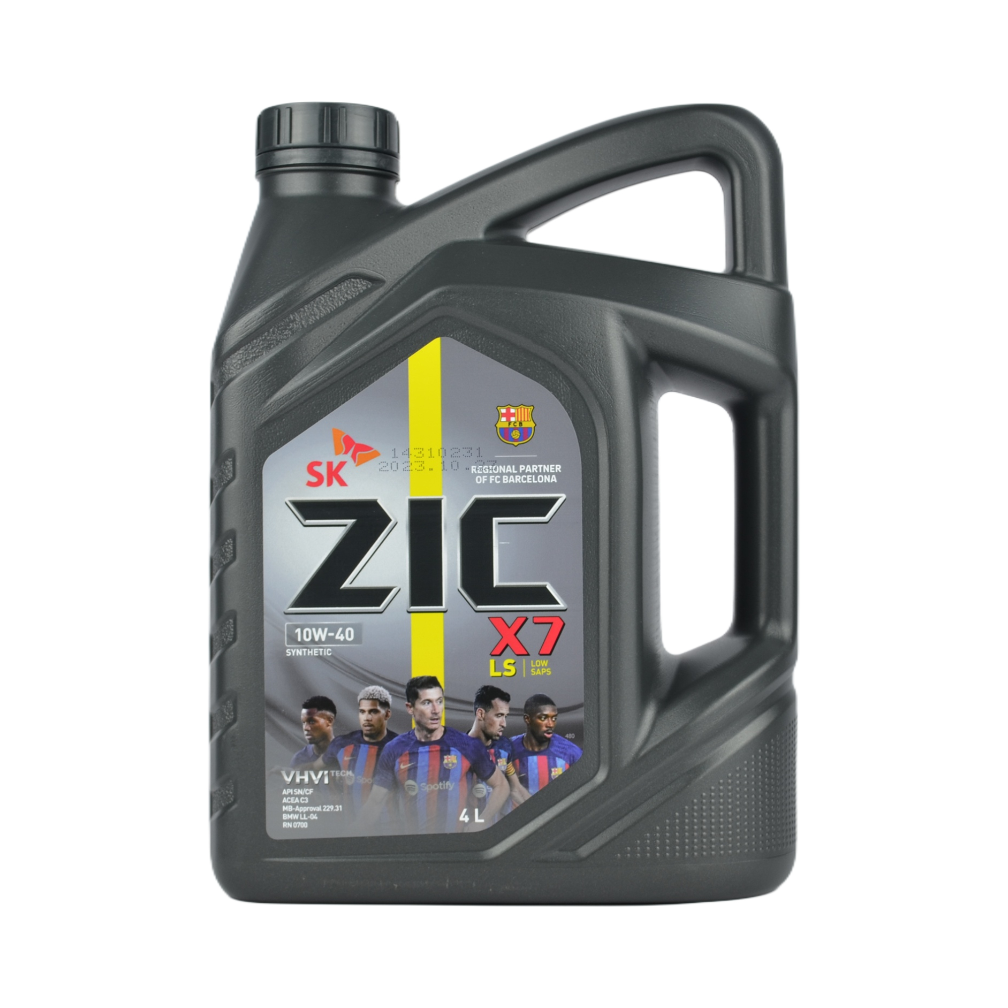 масло Zic X7 LS 10w40 SN/CF полусинтетика 4л (4)