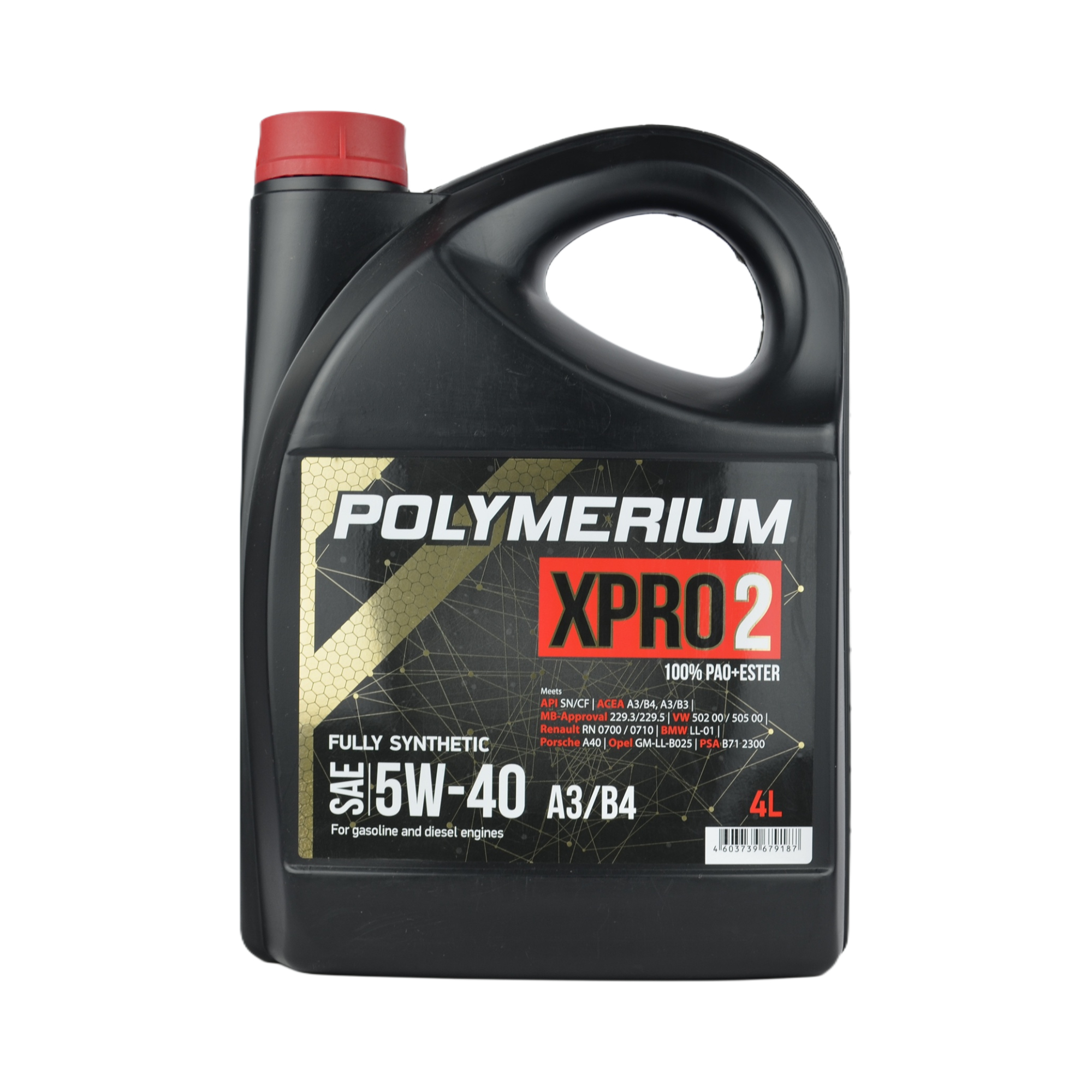 масло POLYMERIUM XPRO2 5w40 A3/B4 SN синтетика 4л
