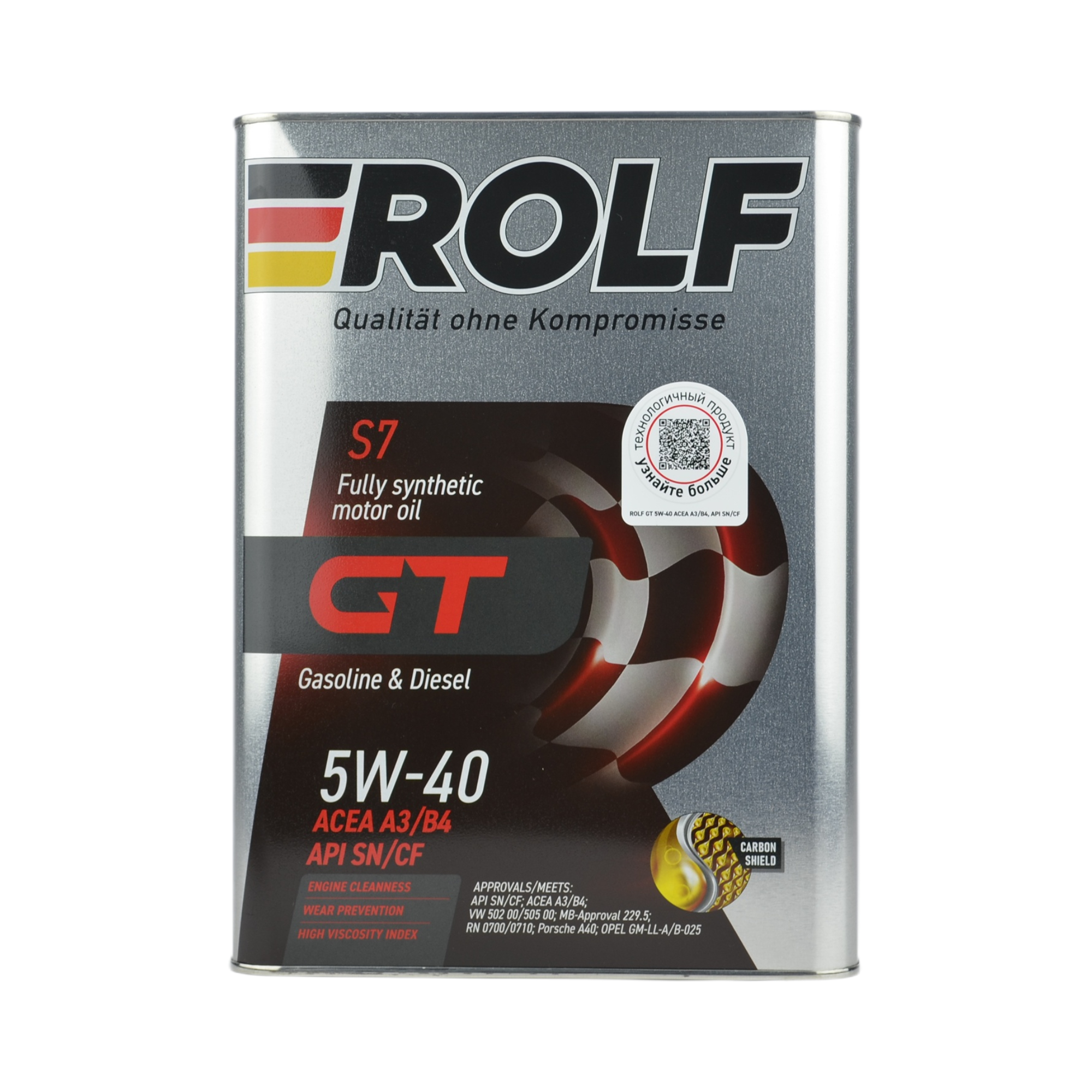 масло ROLF GT 5w40 SN/SF синтетика 4л