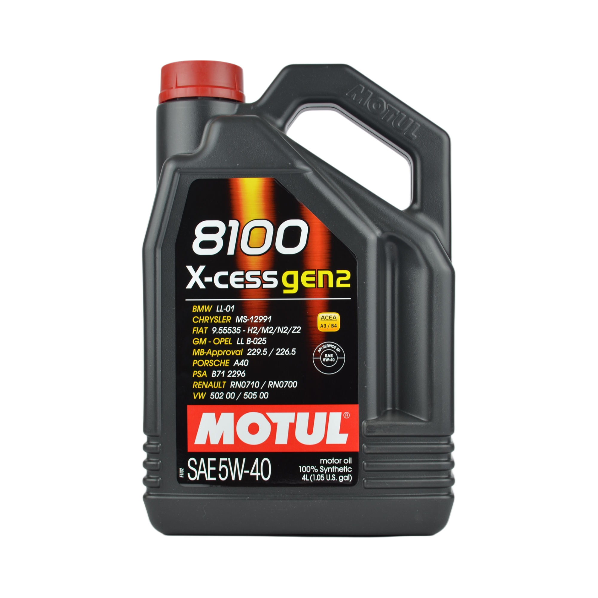 масло Motul 8100 X-cess gen2 5w40 SN/CF A3/B4 синтетика 4л