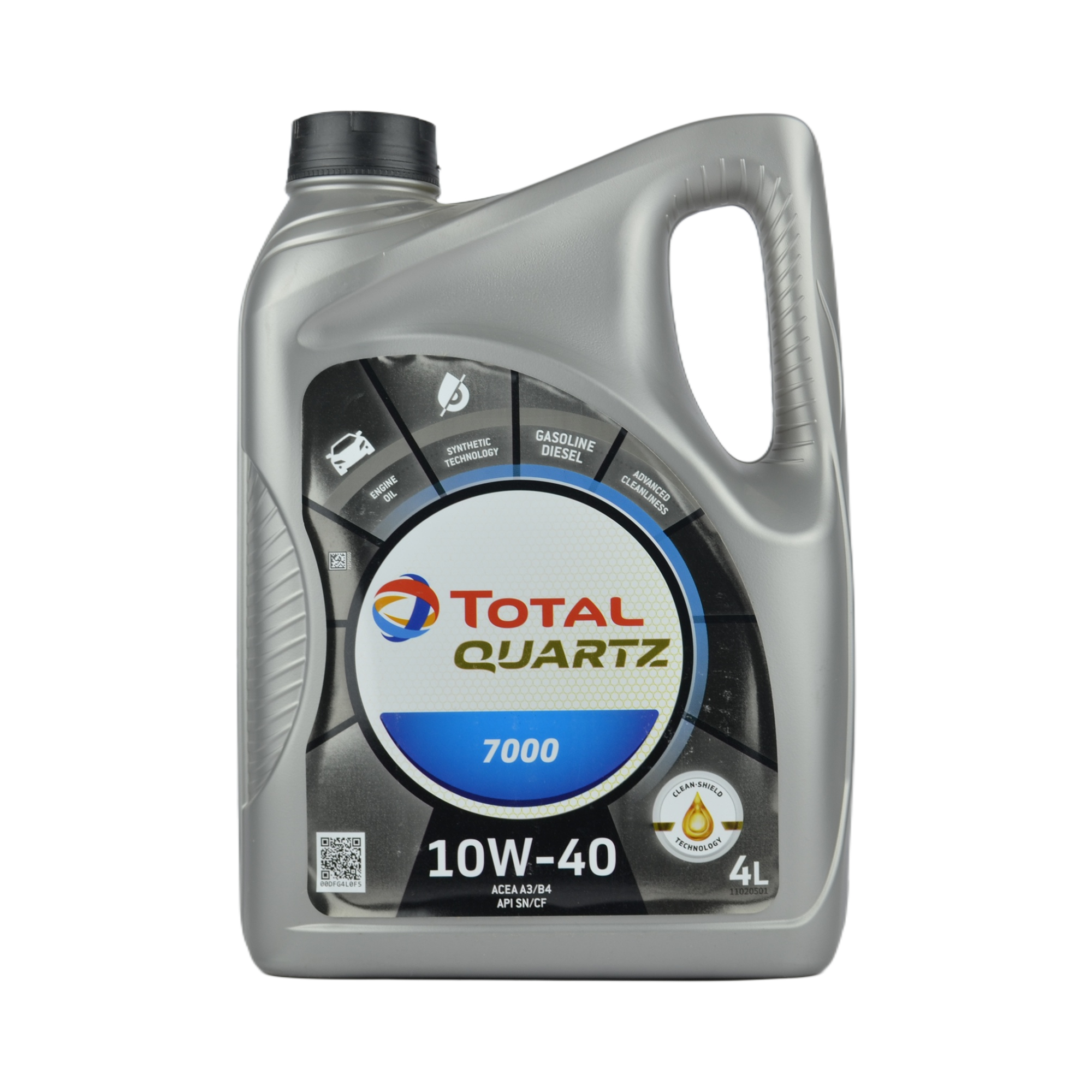 масло Total Quartz 7000 10w40 SL/CF A3/B4 полусинтетика 4л