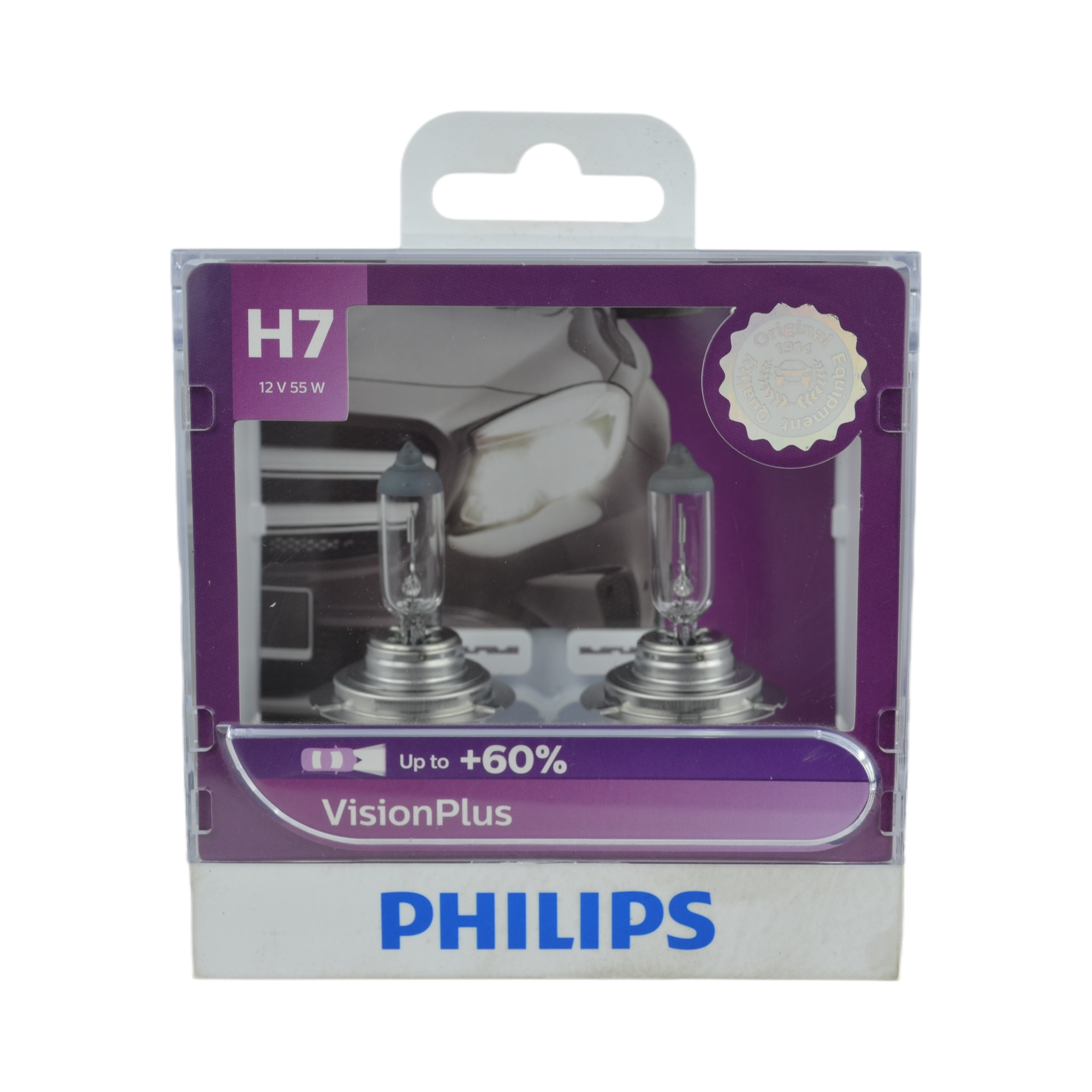 лампа галогеновая Н-7 PHILIPS 55w (12972WHVSM) Extra White к-т