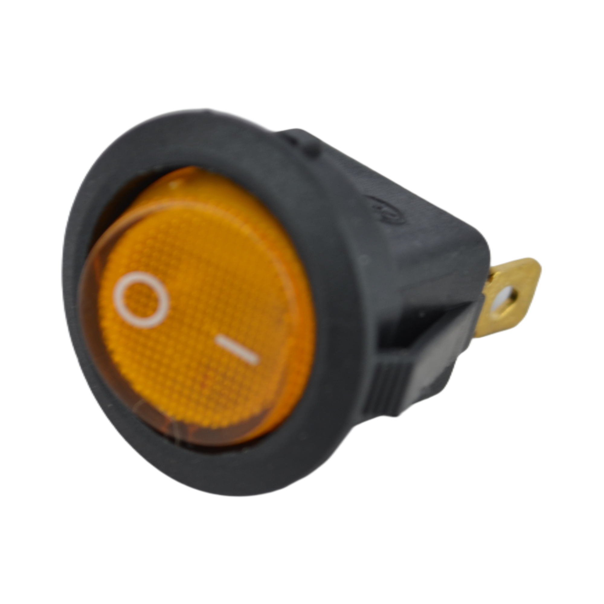 клавиша круглая желтая с подсветкой 3 конт. 905478