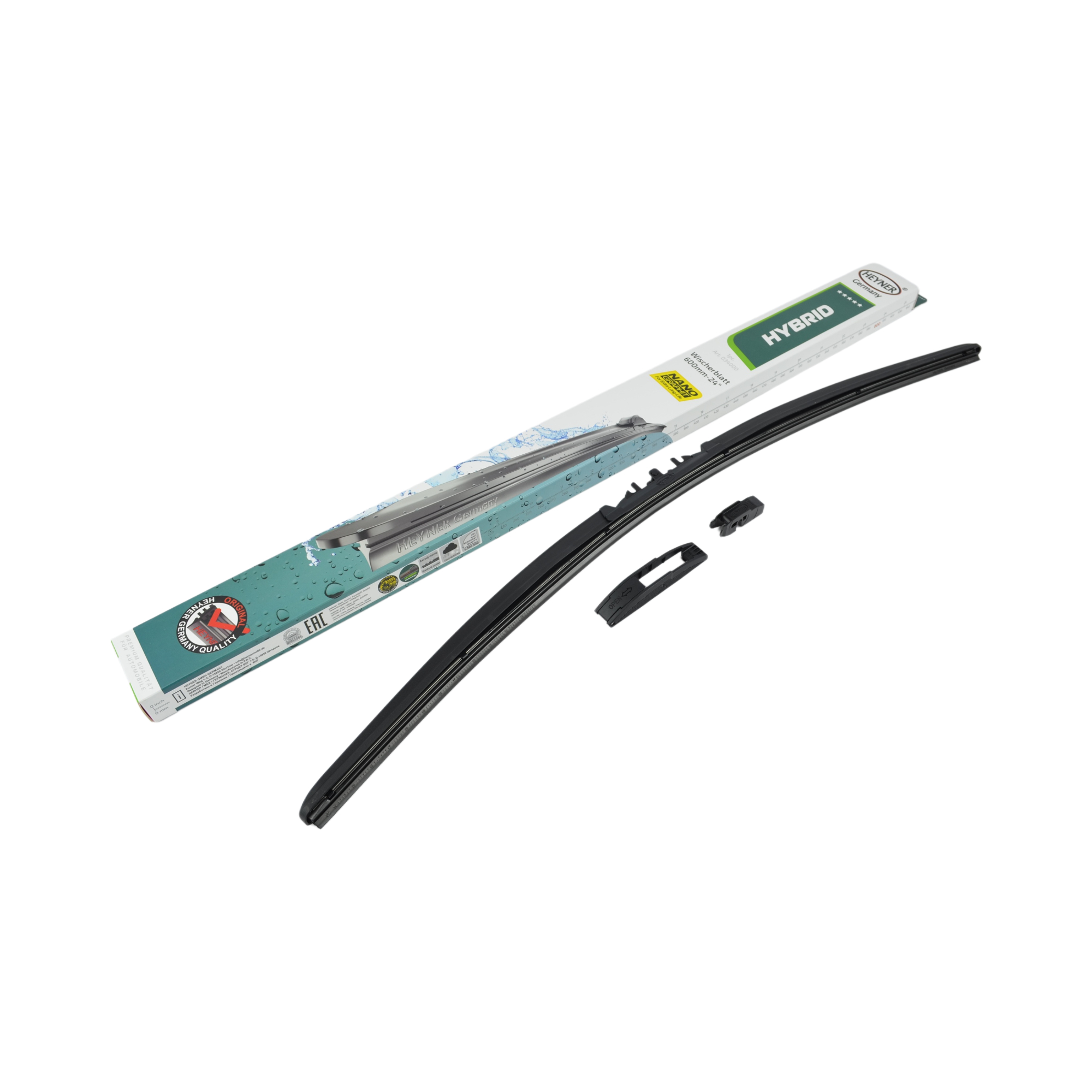 щетка стеклоочистителя 60см бескаркасная HEYNER HYBRID 034000  