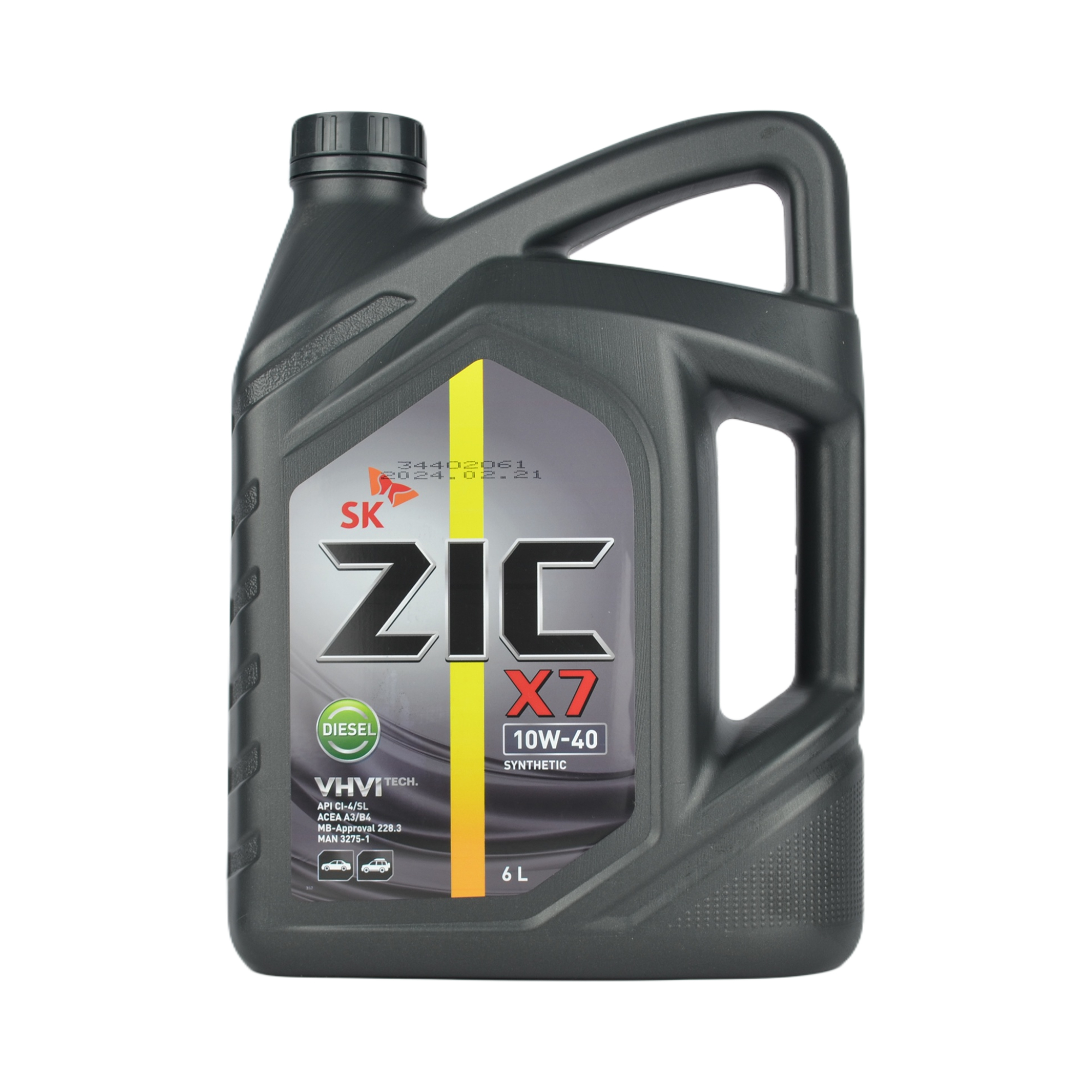 масло Zic X7 DIESEL 10w40 CI-4 синтетика 6л