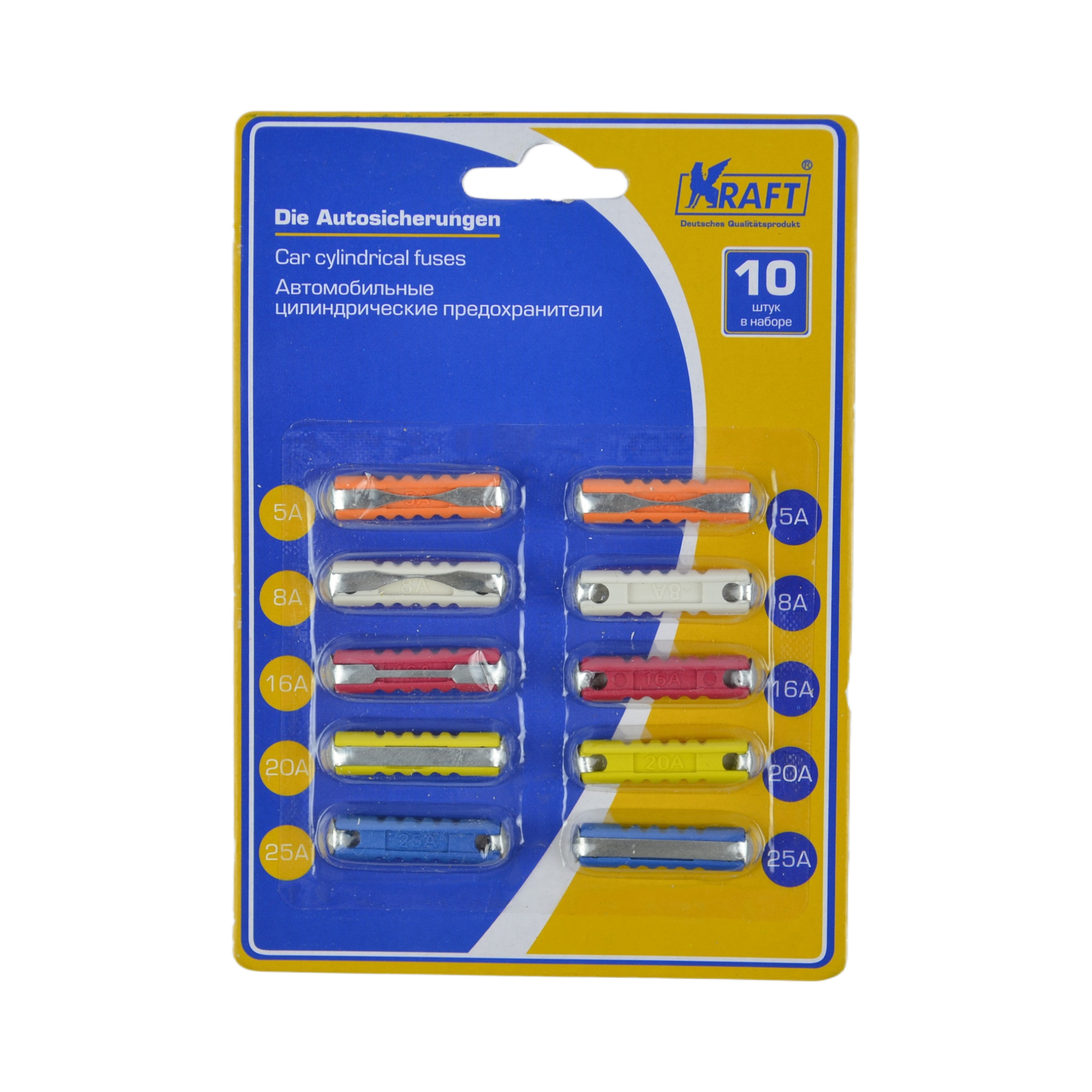 предохранитель 2101 пластиковый KRAFT 870024 к-т 10 шт.