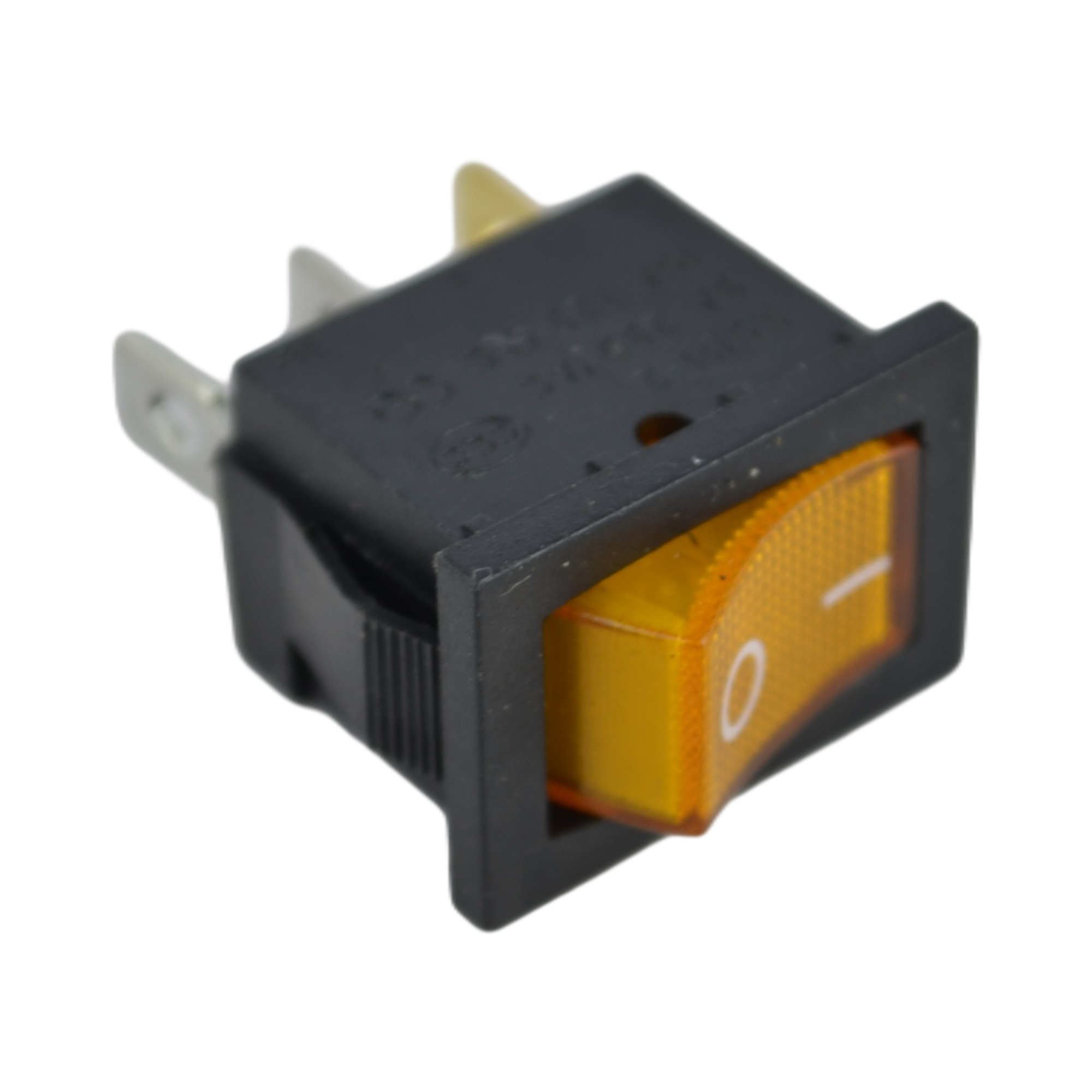 клавиша прямоугольная желтая Mini с подсветкой 3 конт. 905439