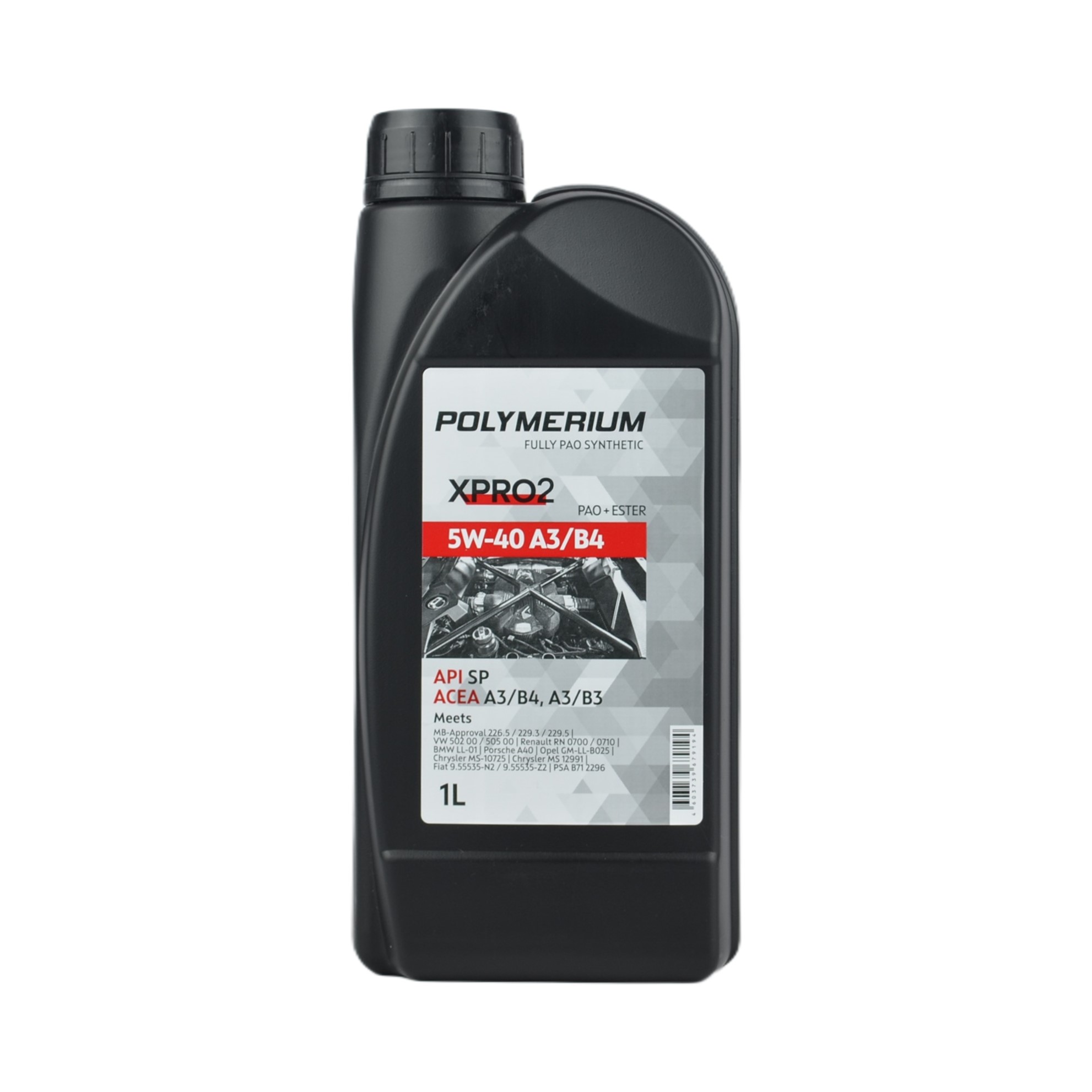 масло POLYMERIUM XPRO2 5w40 A3/B4 SN синтетика 1л