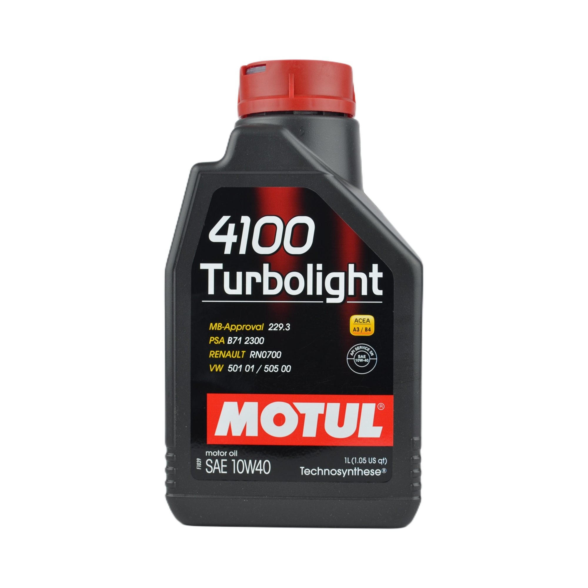 масло Motul 4100 Turbolight 10w40 SN/CF A3/B4 полусинтетика 1л