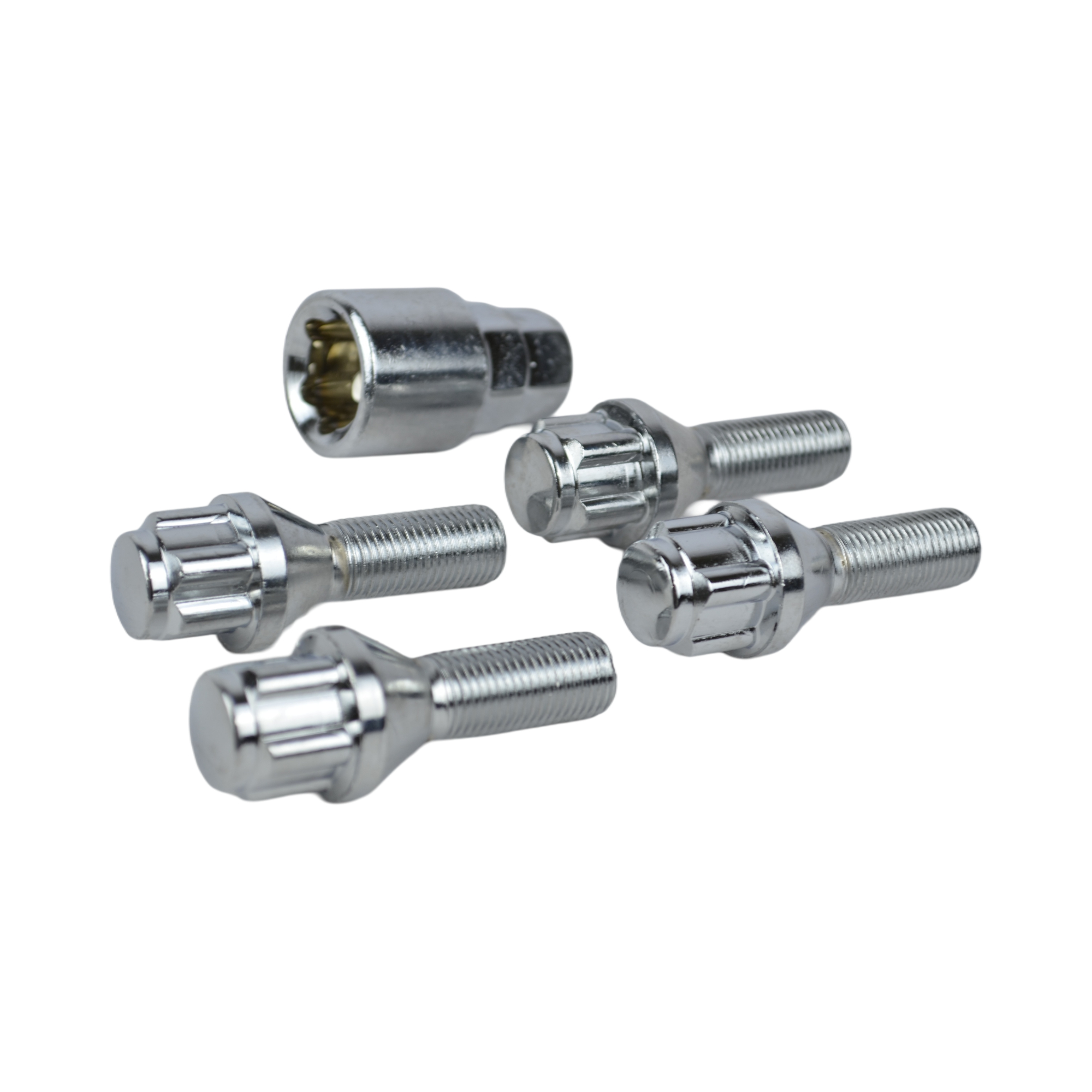 0352набор болтов М12х1,25х50/29 колесных секретных (1 ключ, хром.) СН 59605