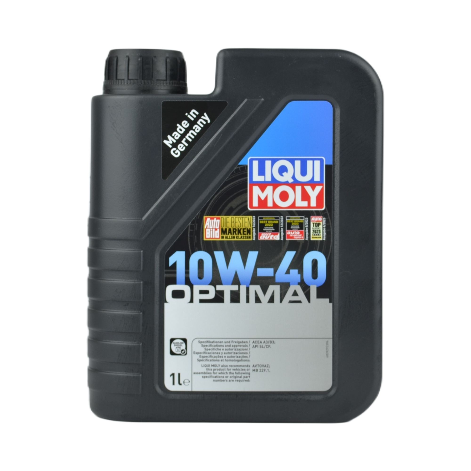 масло LIQUI MOLY Optimal 10w40 SL/CF А3/В4 полусинтетика 1л