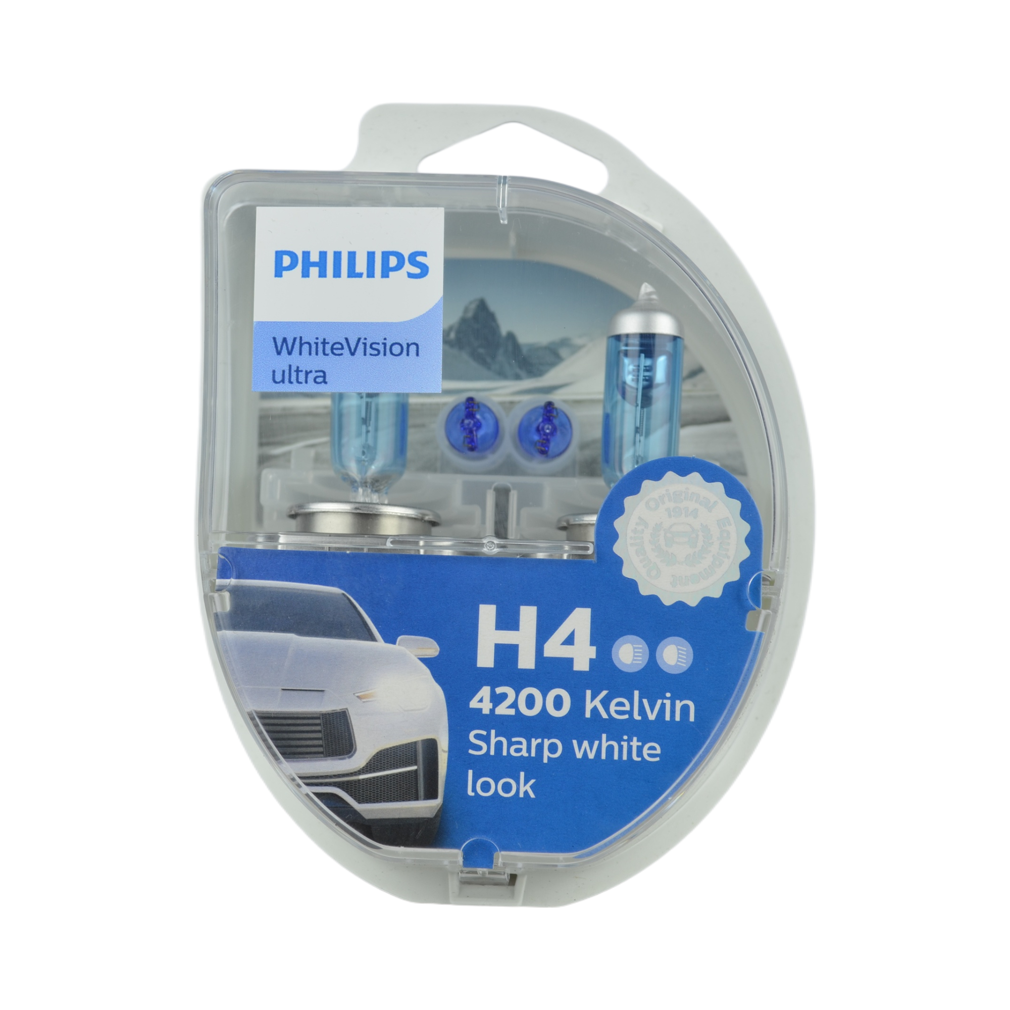 лампа галогеновая Н-4 PHILIPS 60/55w (12342WHVSM) Extra White к-т