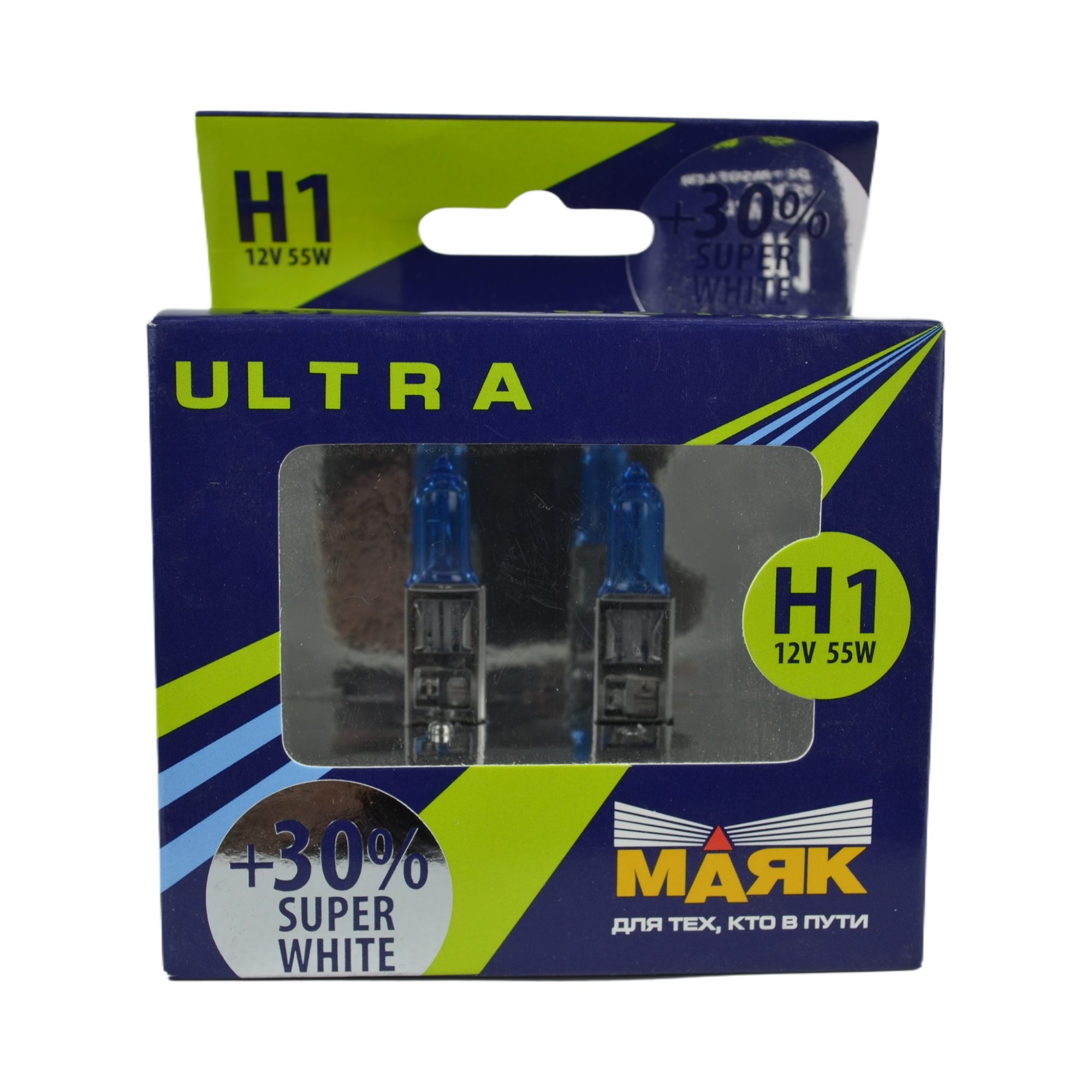 лампа галогеновая Н-1 МАЯК 12V-55W +30% Super White 82120SW+30 к-т (10)