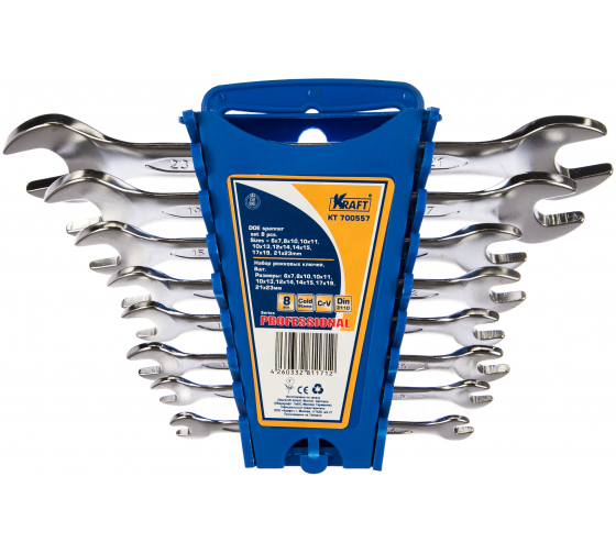 набор ключей рожковых 8 предм. KRAFT 700557