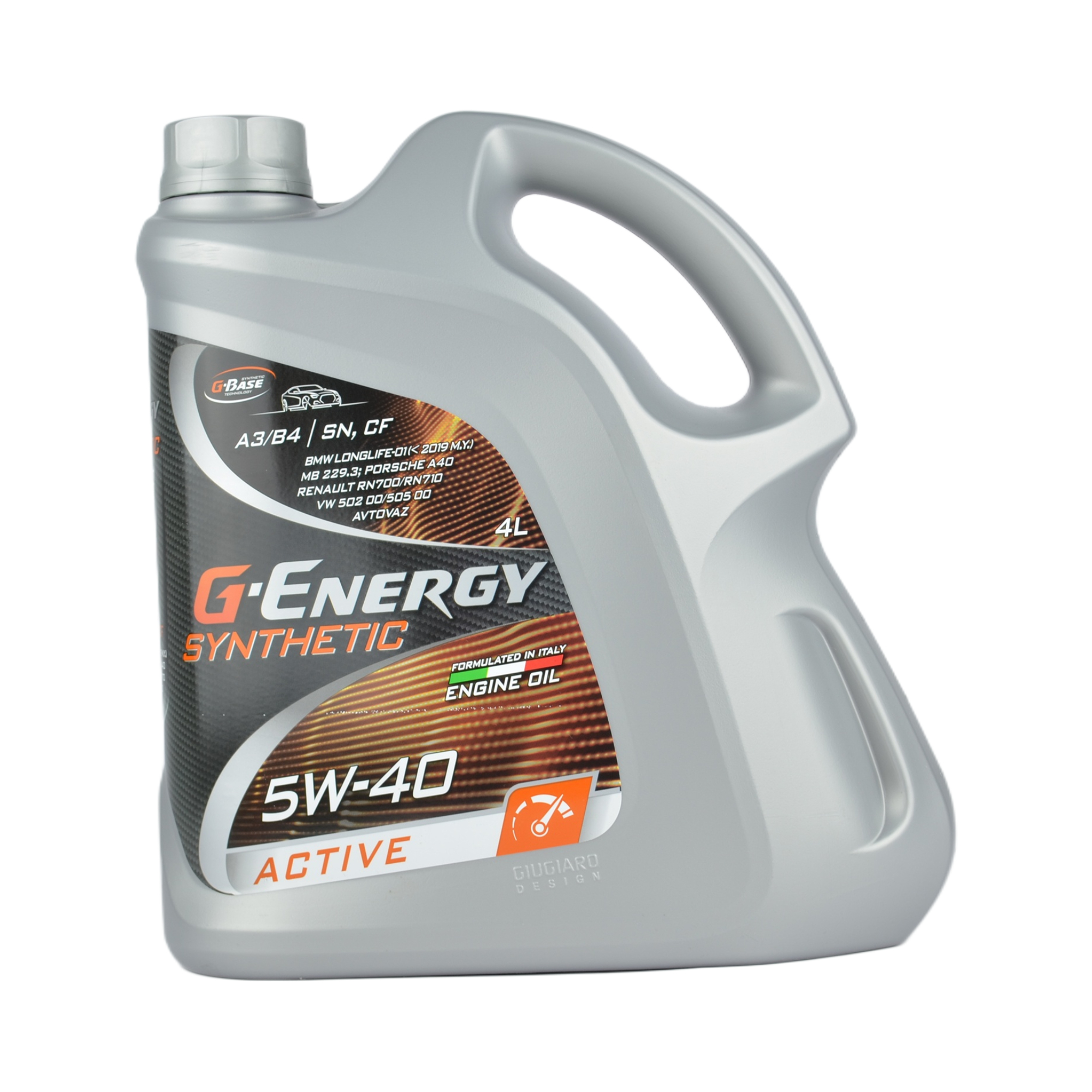 масло G-energy Synthetic Active 5w40 SN/CF A3/B4 синтетика 4л VW 502 00/505 00 Renault RN0700/0710 