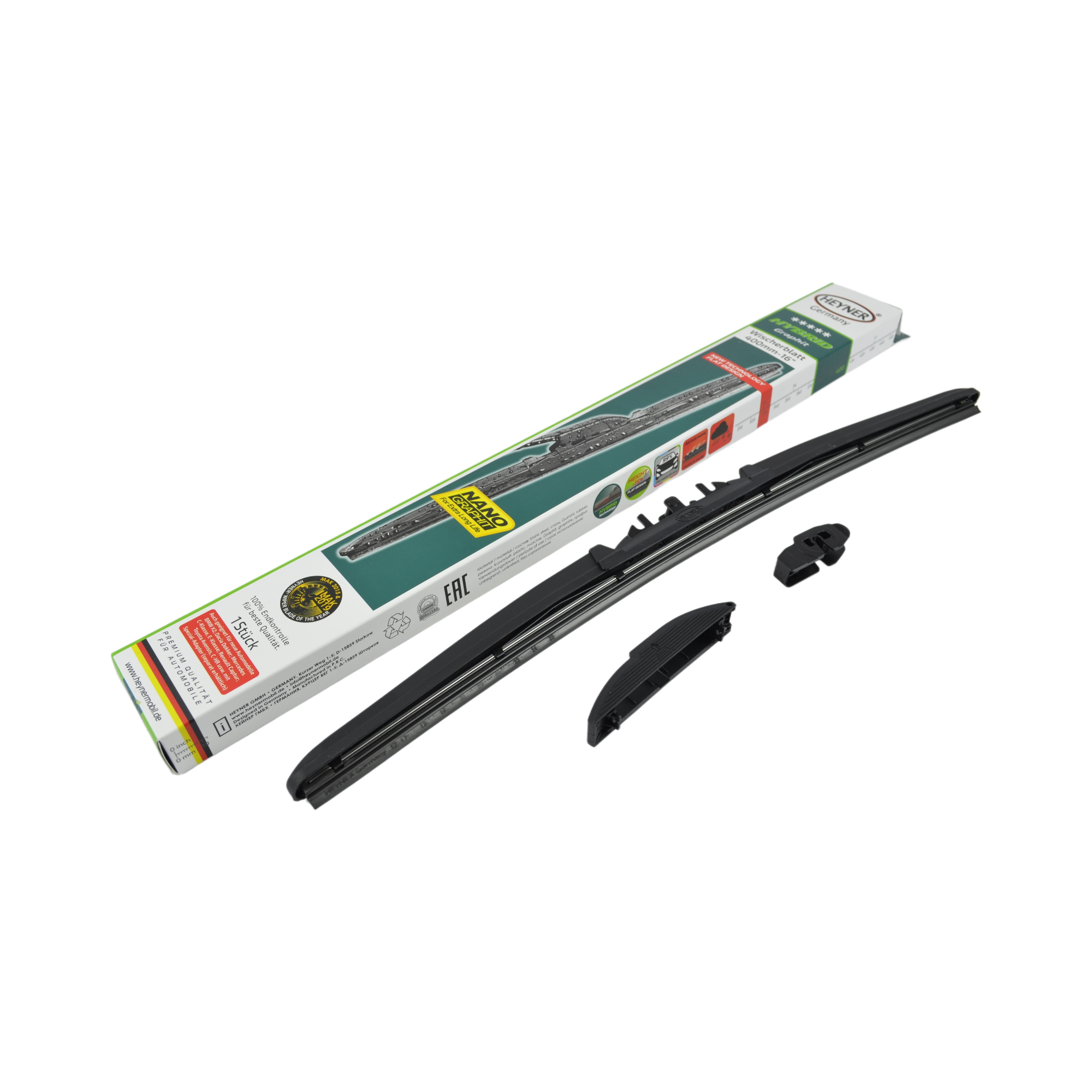 щетка стеклоочистителя 40см бескаркасная HEYNER HYBRID 026000 