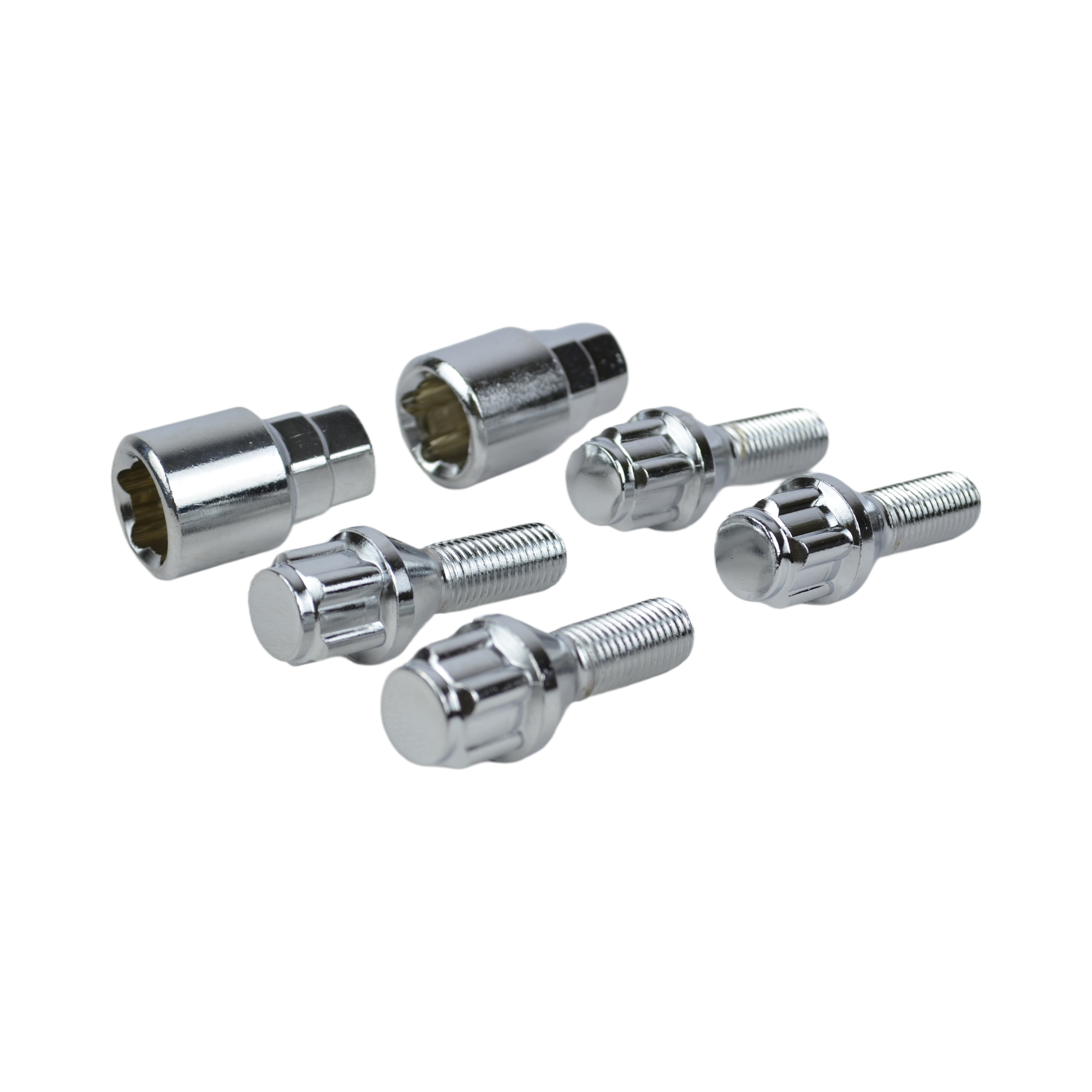0350набор болтов М12х1,5х27 колесных секретных (2 ключа, хром.) CH 54705SP