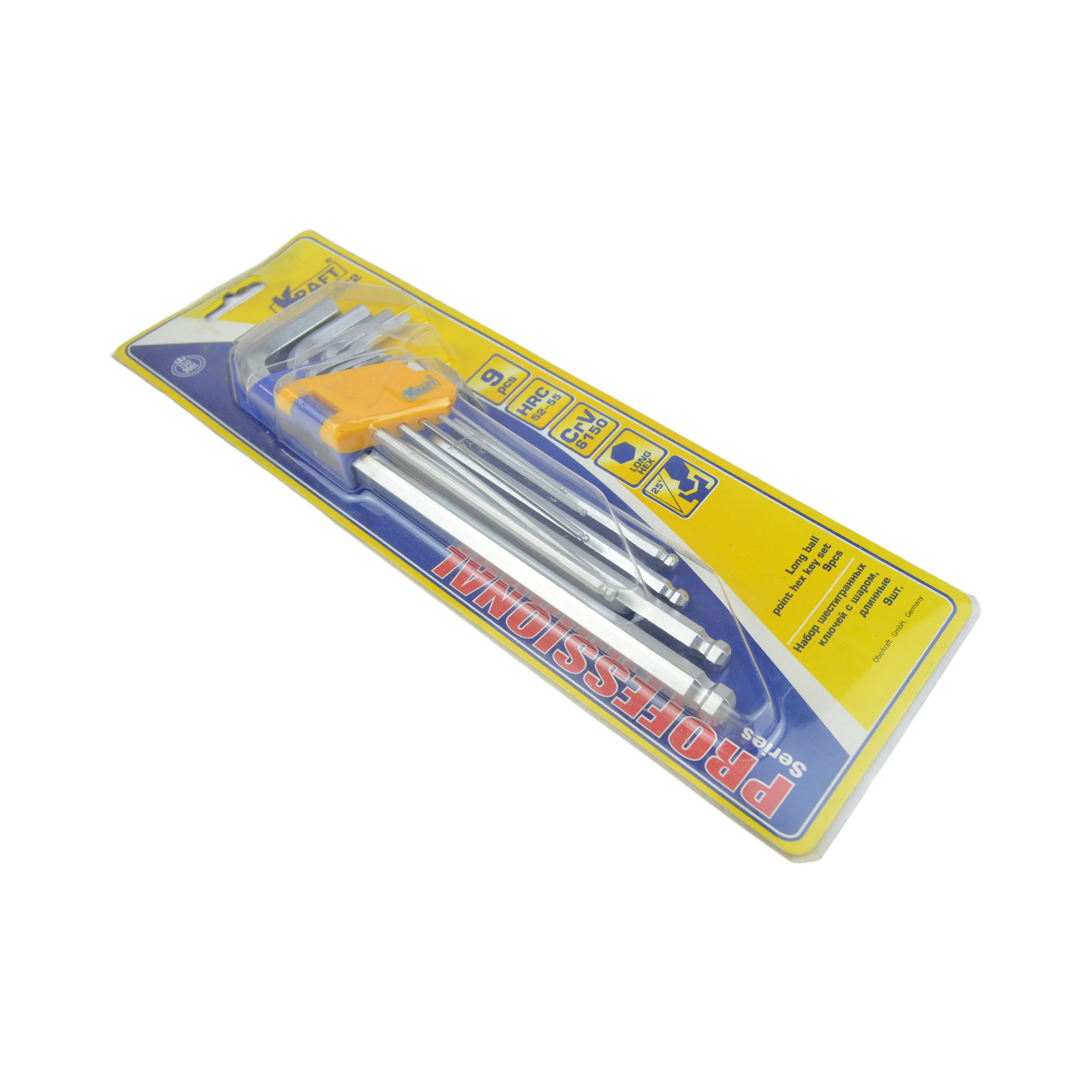 набор ключей шестигранных с шаром длинных 9 предм. KRAFT 700562 