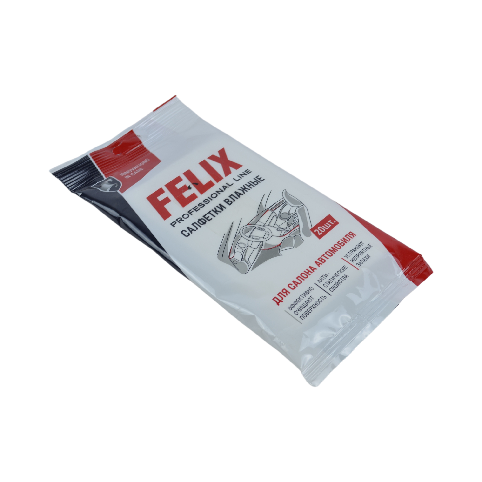 салфетка влажная для салона автомобиля FELIX