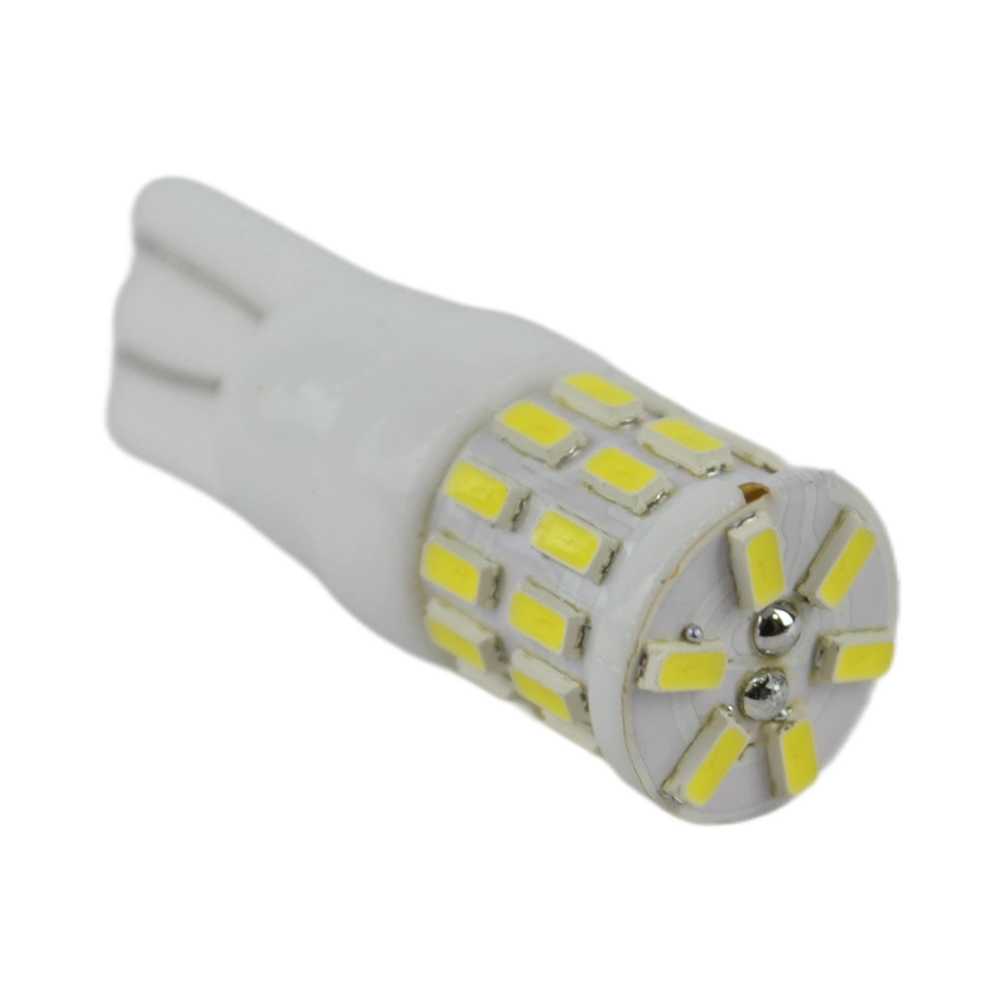 лампа светодиодная T10 white 12v 1,3w (керамический корпус) X0021 габарит