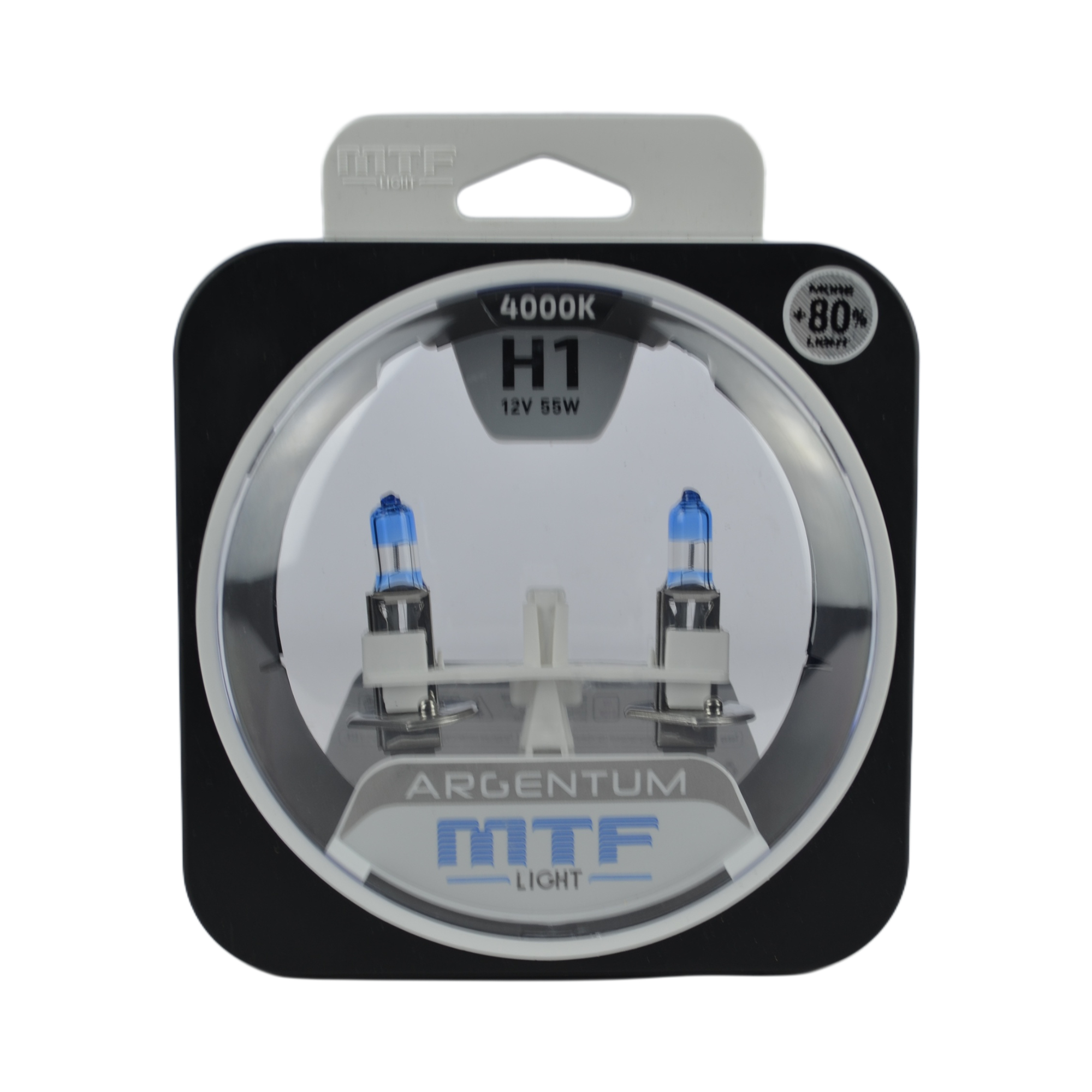 лампа галогеновая Н-1 MTF Argentum 55w 4000K+80% к-т