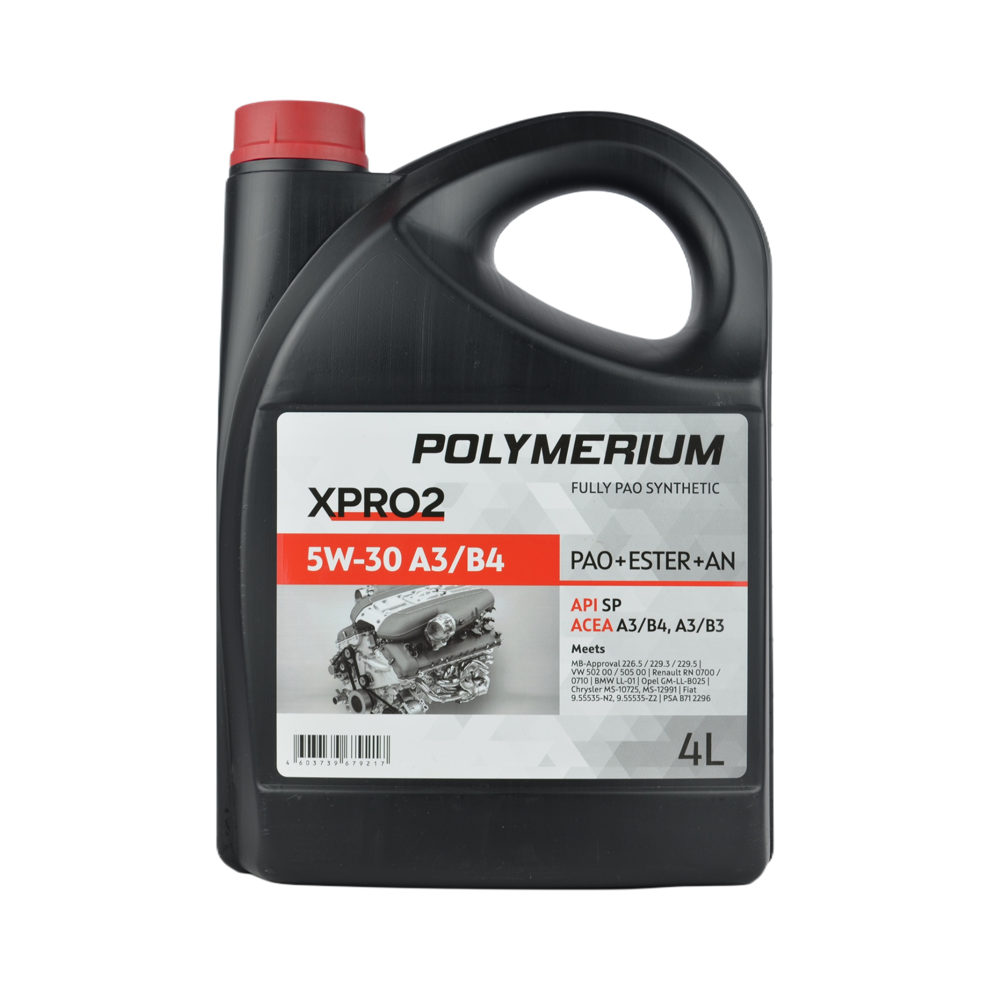 масло POLYMERIUM XPRO2 5w30 A3/B4 SN синтетика 4л