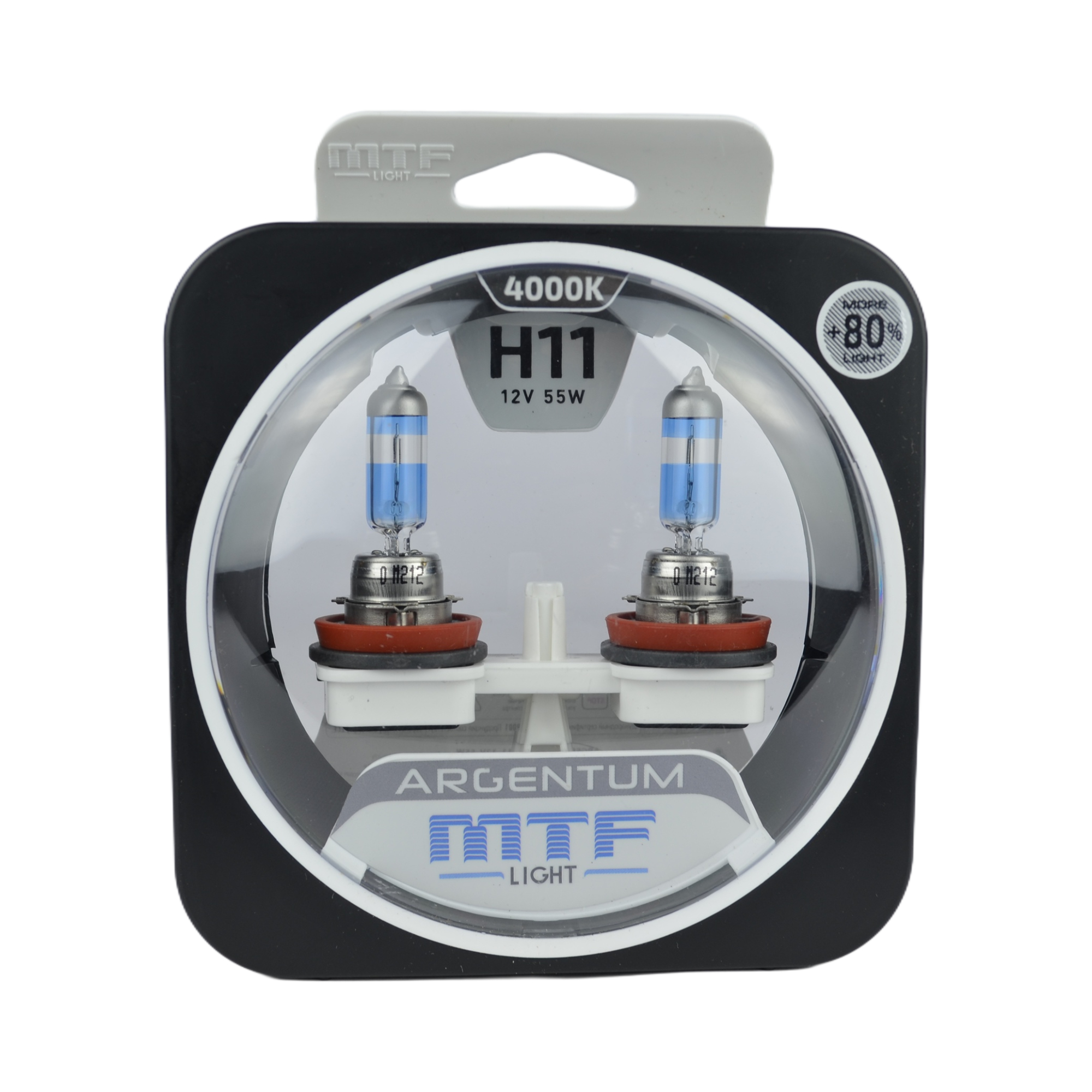 лампа галогеновая Н-11 MTF Argentum 55w 4000K+80% к-т