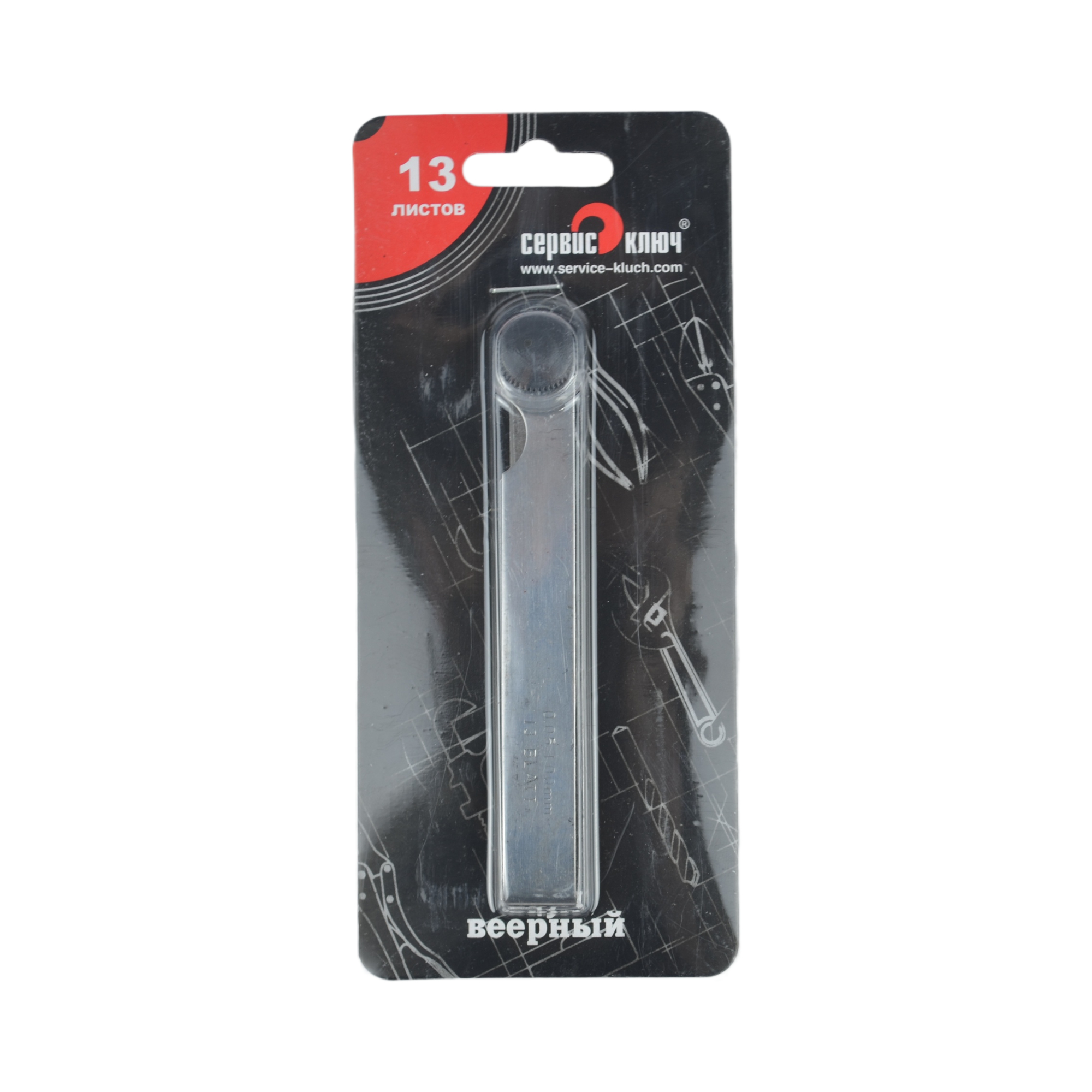щуп универсальный (0,05-1,0мм) 13 листов СЕРВИС КЛЮЧ 70613