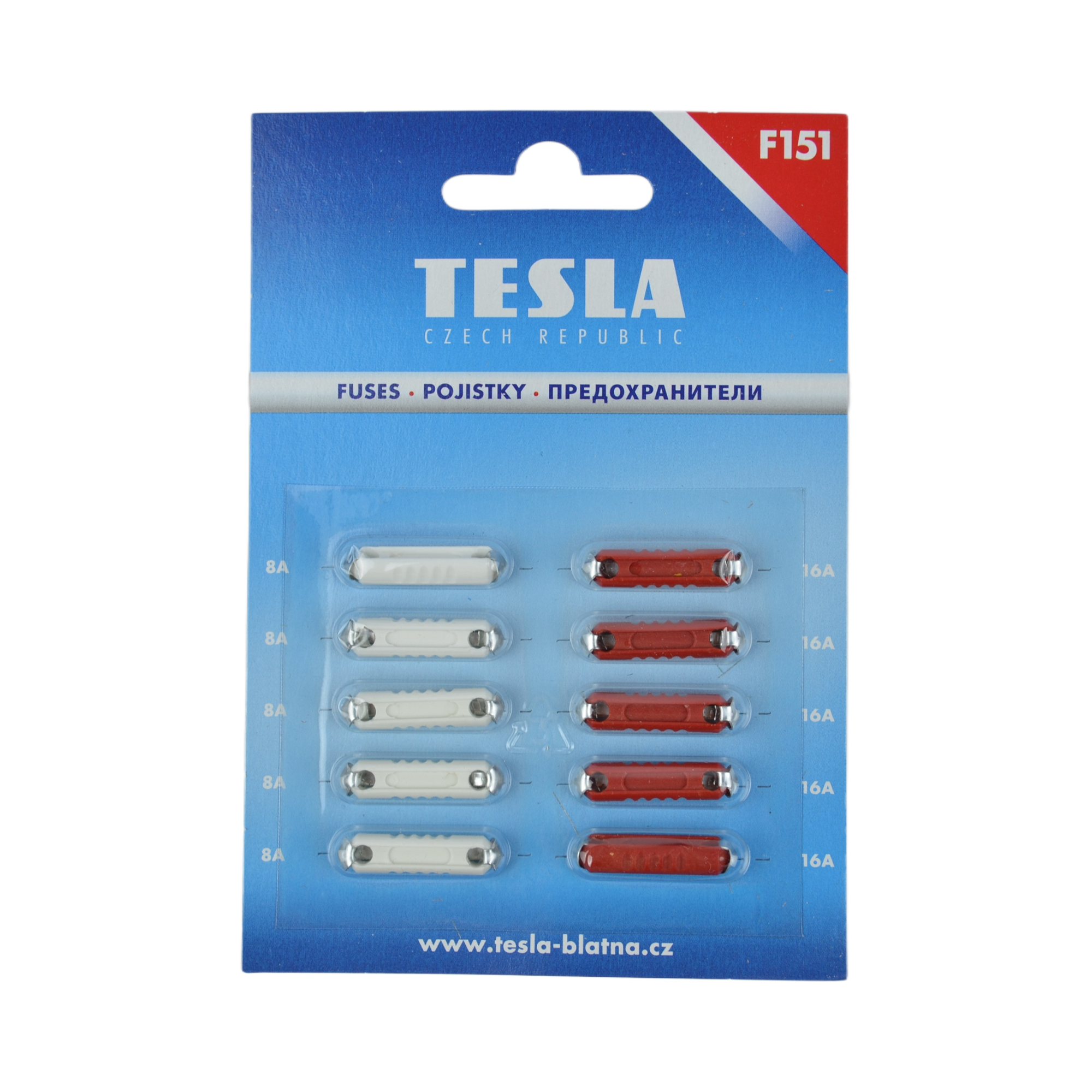 предохранитель 2101 пластиковый TESLA F151 к-т 10 шт.